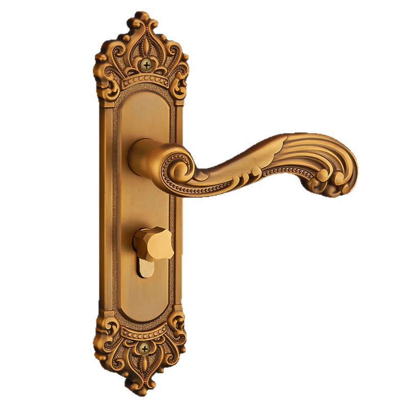 Estilo europeo Huanggu dormitorio teniendo cerradura manija interior cerradura de la puerta de madera manija mecánica cerradura de la puerta al por mayor cerradura de la puerta del hogar