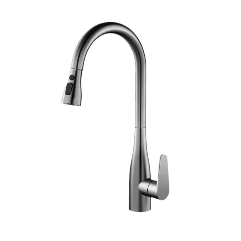 Cocina transfronteriza lavabo de verduras fría y caliente de doble uso grifo lavabo de platos retráctil universal anti-splashing tipo grifo de extracción