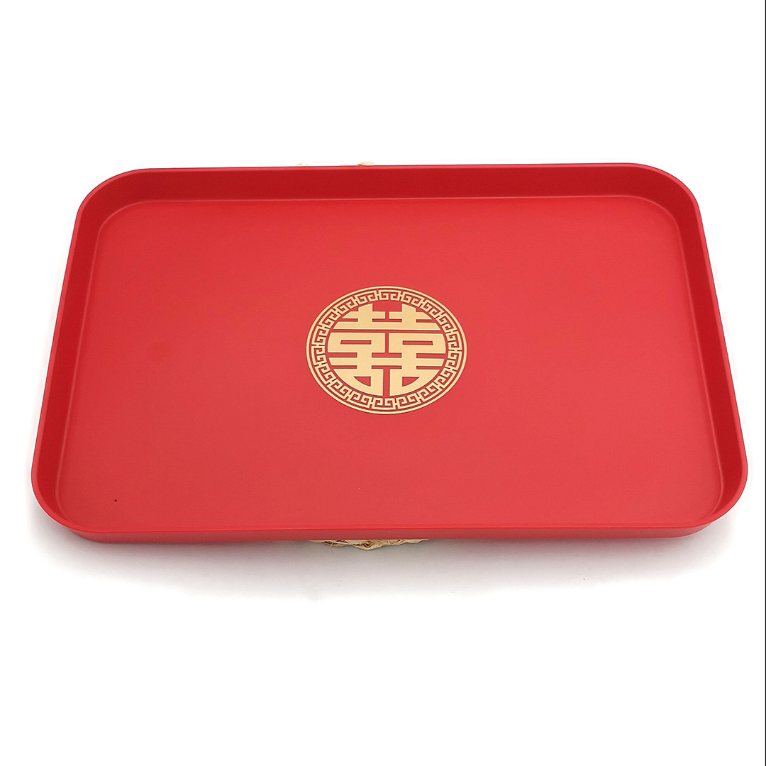 L6144 8865 carta bandeja rectangular boda plato de fruta salón rojo dedicado hogar suministros de la boda image 2
