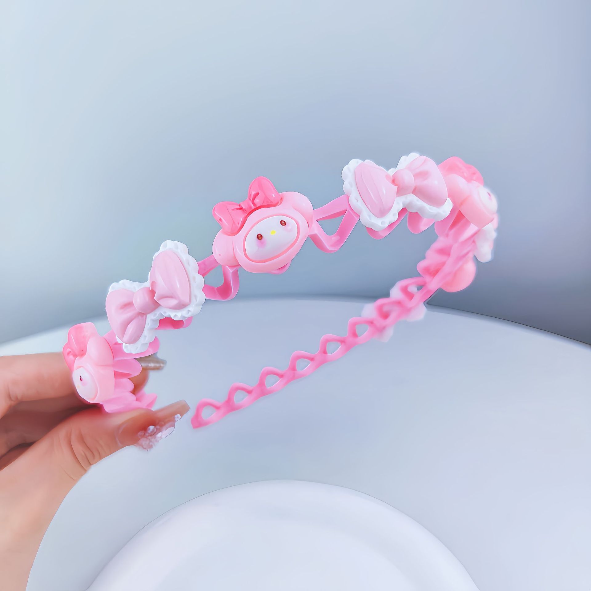 Niños 2024 nuevo Sanliou Kulomi no daña bandas de cabello niñas acabado de cabello roto artefacto niñas tarjetas lindas
