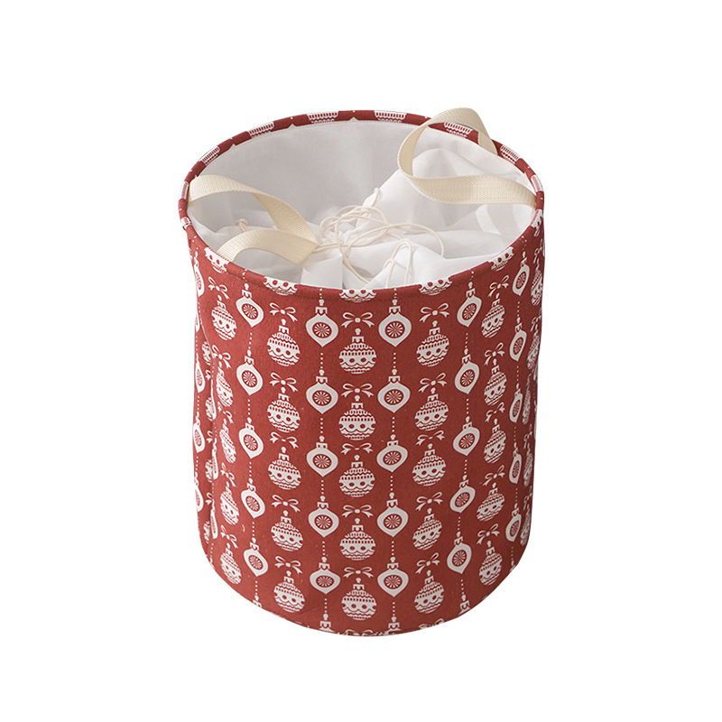 衣物整理储物筐 卧室杂物收纳篓帆布面料 可折叠外放收纳筐内衬