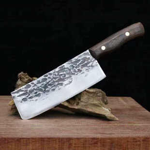 Hammered Forged Bone Cleaver Knife for Chopping Bones, Butcher's Knife for Cutting Bones, Butcher's Axe for Cutting Bones