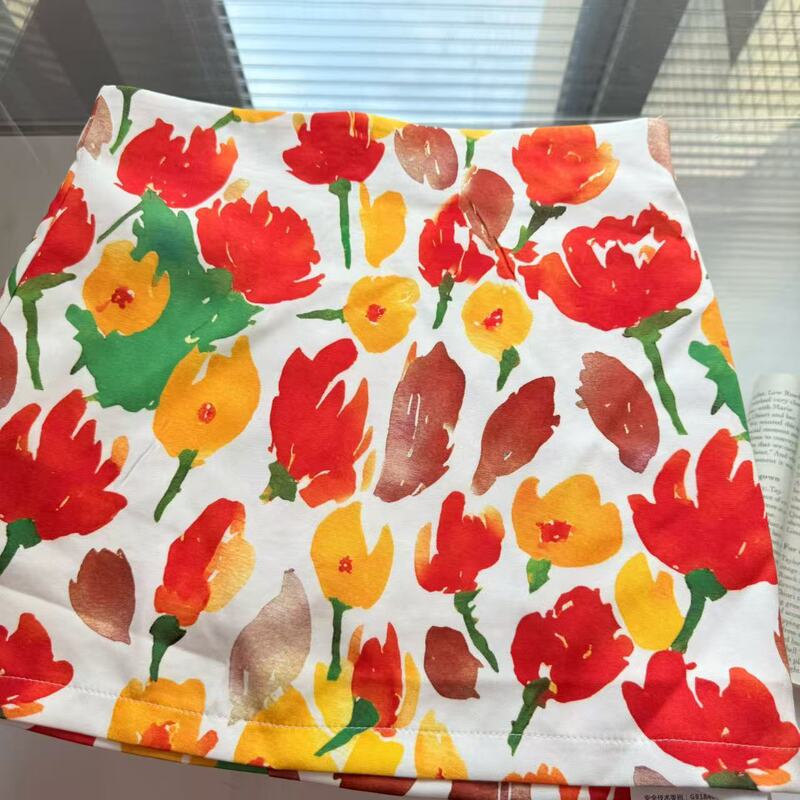辣妹纯欲风套装小雏菊花朵吊带修身背心女夏季高腰半身短裙两件套|undefined