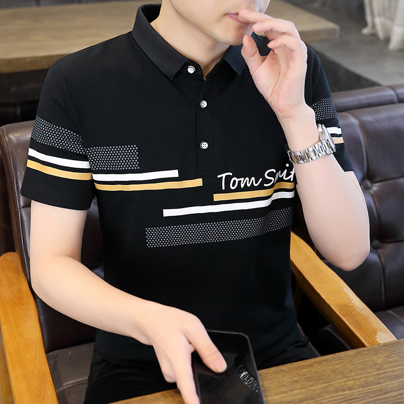 Camiseta de manga corta para hombre de la zona dinámica, nuevo polo de solapa de verano, top con cuello, archivo de grupo masculino, sexto lote