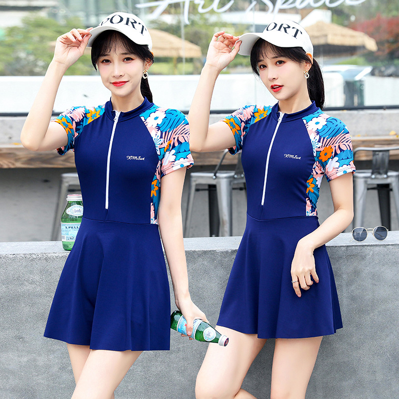 Traje de baño femenino estudiante deportes moda de una pieza Niña vientre que cubre adelgazamiento sensación de alto grado piscina de aguas termales traje de baño profesional