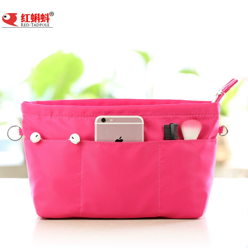 红蝌蚪尼龙包中包内胆包大容量外贸化妆包便携整理包收纳包内袋