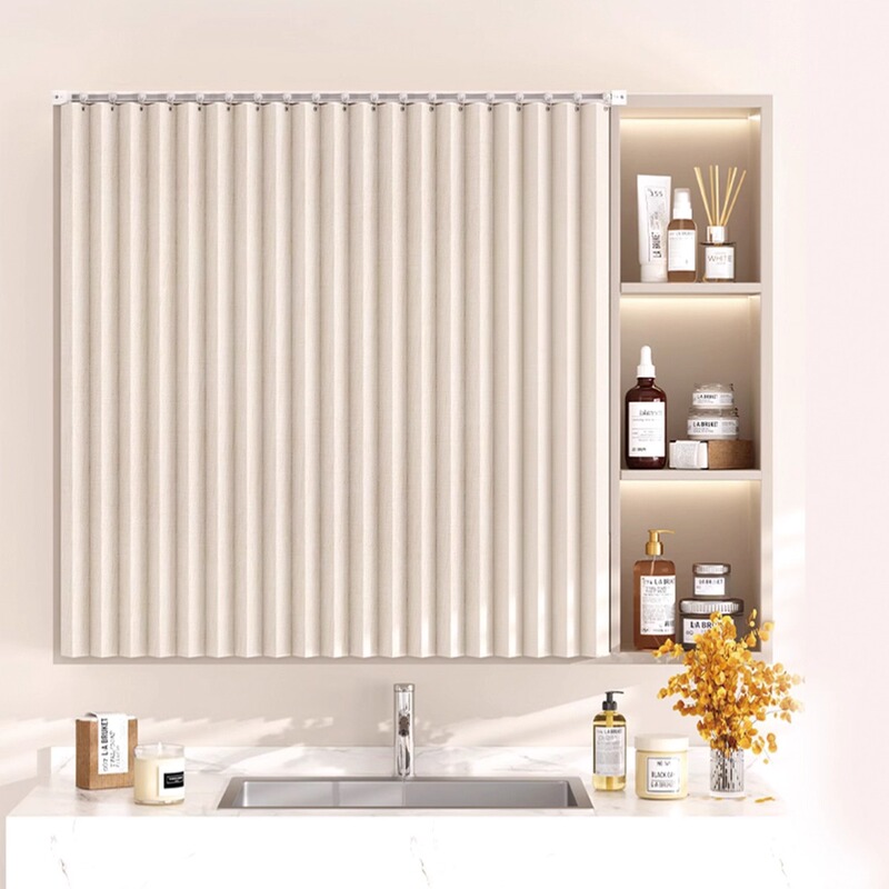 Dressing Table Cabinet Curtain, Bathroom Sink Mirror Cover Curtain, Waterproof and Dustproof Mirror Curtain Dressing Table Cabinet Curtain, Bathroom Sink Mirror Cover Curtain, Waterproof and Dustproof Mirror Curtain