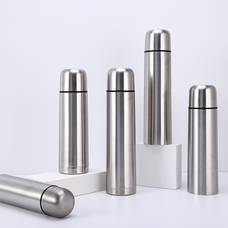Botella termo de acero inoxidable 304 de doble pared, diseño bala, personalizada para regalos corporativos