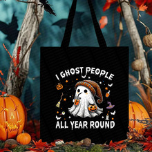 Halloween 万圣节印花帆布袋单肩包折叠袋手提袋购物袋跨境外贸