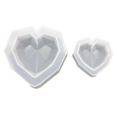 DIY Crystal Resin Geometric Heart Mold High-Gloss Plaster Aroma Car Ornament Diffuser Stone Handmade Octagon