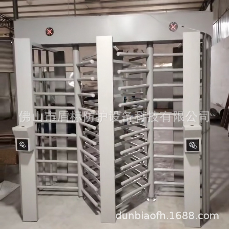 工厂定制加厚不锈钢全高旋转栅拦门企业工厂门禁考勤防尾随滚闸机