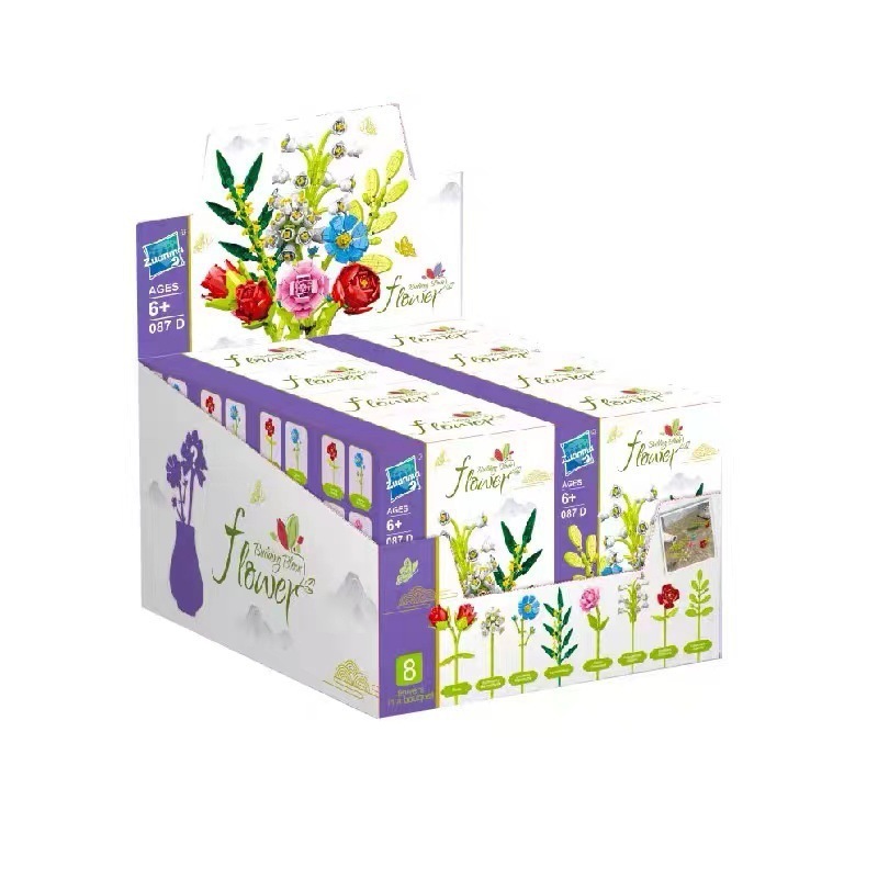 钻马087积木花束小颗粒diy花朵插花居家摆件拼装玩具E-H系列批发|undefined