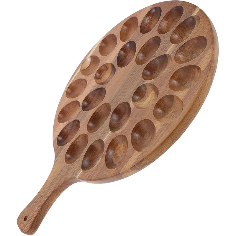Bandeja de huevo de madera, refrigerador de cocina de varias cuadrículas, soporte creativo de huevo, soporte de huevo de madera, estante de fijación de cuadrícula dividida