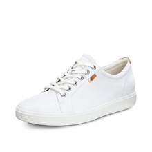 丹麦E家真皮百搭小白鞋休闲平底板鞋柔酷7号430004