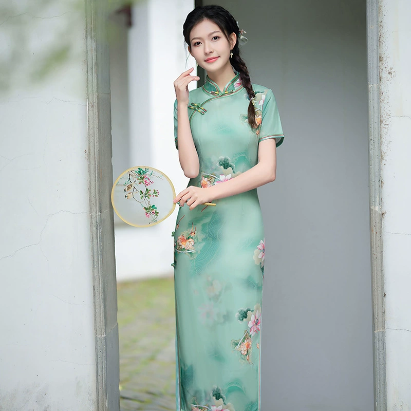 Чонсанама? (Cheongsam) платье, свежая лёгкая юбка, стиль высокого качества, китайский стиль
