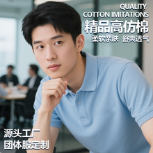 polo衫定制精仿棉工作服印字logo工服短袖订做工衣服装定做刺绣