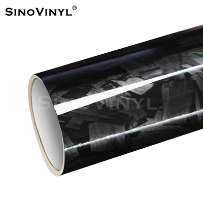 Kalek Pet Carbon Fiber Laser Automotive Film - 15217-m-pet-glossy-flower-carbon-black