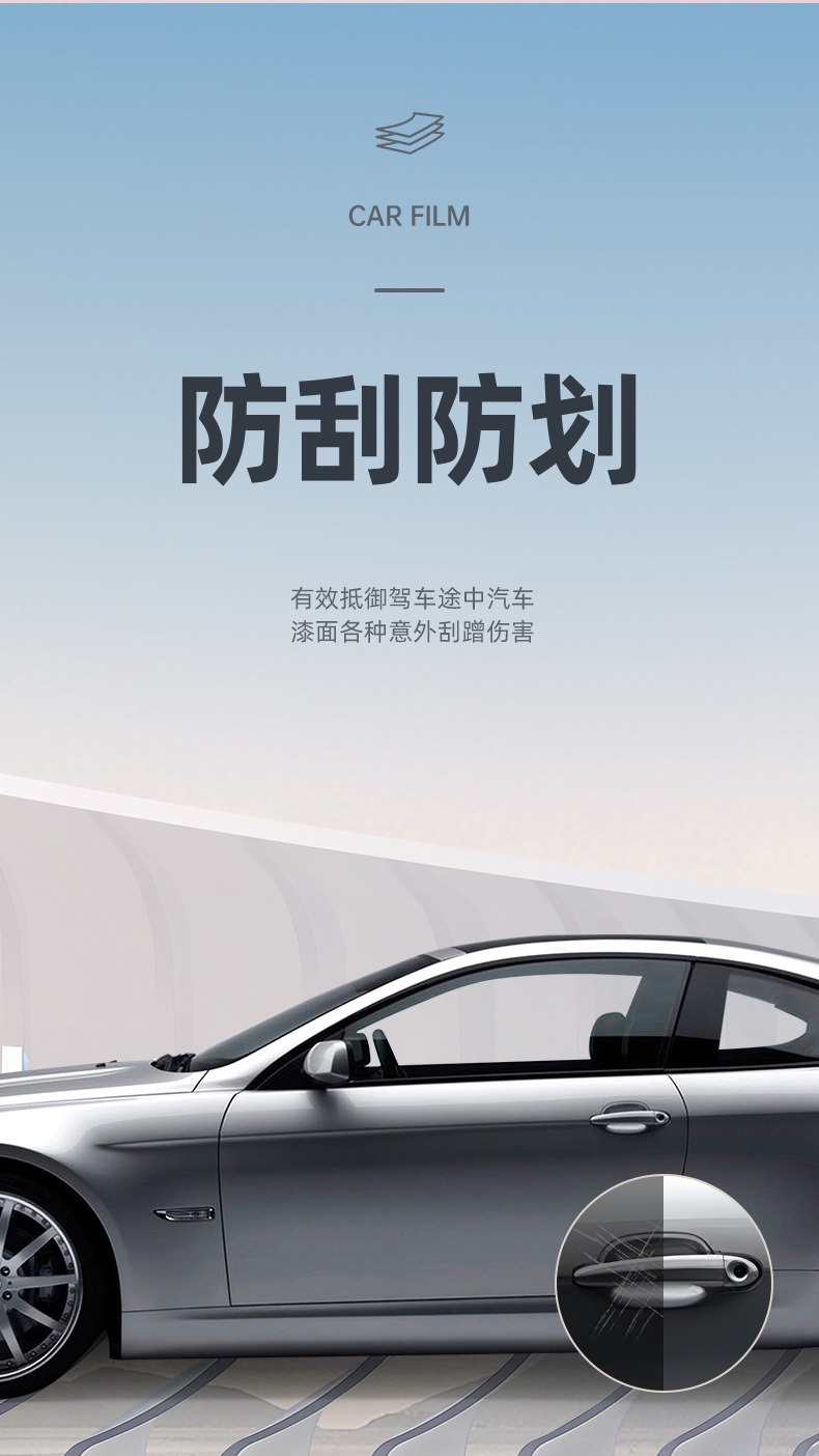 Tpu Invisible Car Cover, Car Paint Protection Film, Ppf, Self-Recovering, Anti-Scratch, Anti-Yellowing, Anti-Dirt, Transparent Protective Film