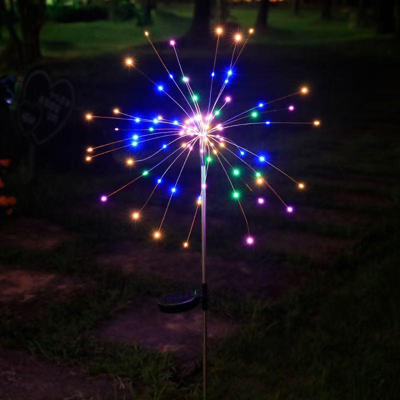 ソーラー花火ライト LED 銅線ライト屋外防水芝生タンポポライトクリスマス装飾ライト|undefined