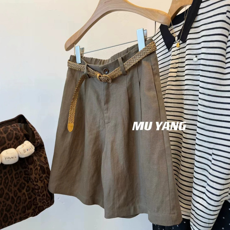 Really Comfortable to Wear! 79 Lyocell 21% Linen Shorts for Women, Summer High-Waisted Slimming Straight-Leg Casual Pants Really Comfortable to Wear! 79 Lyocell 21% Linen Shorts for Women, Summer High-Waisted Slimming Straight-Leg Casual Pants