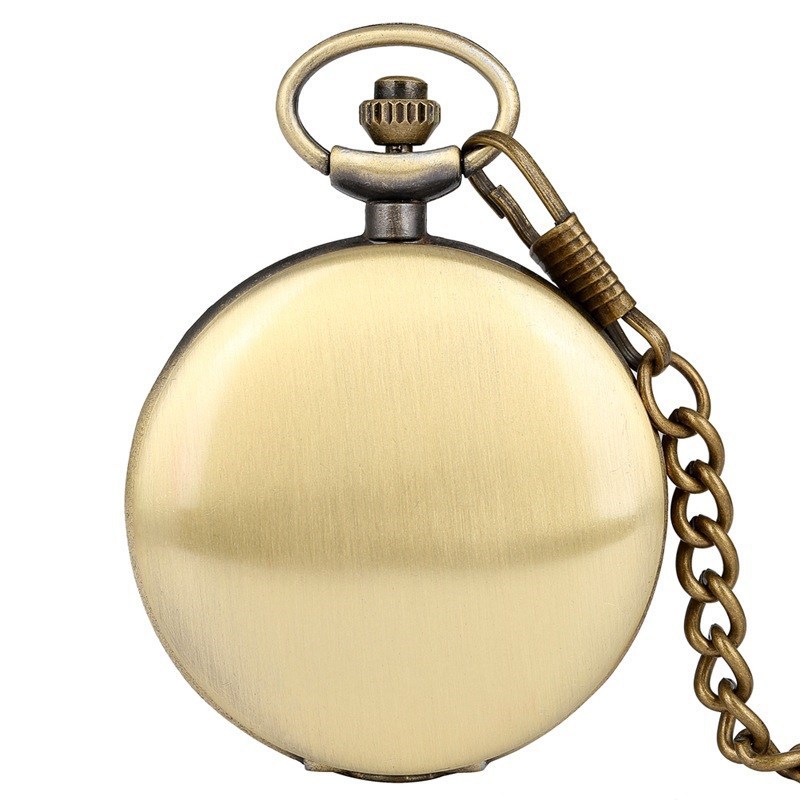 Foreign trade smooth pocket watch wholesale flip hanging watch retro quartz watch pocket watch thick chain gold pocket watch