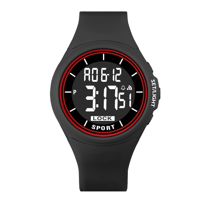 2023 nuevo LED digital movimiento único hombres y mujeres moda creativa luz azul al aire libre impermeable hombres y mujeres reloj electrónico