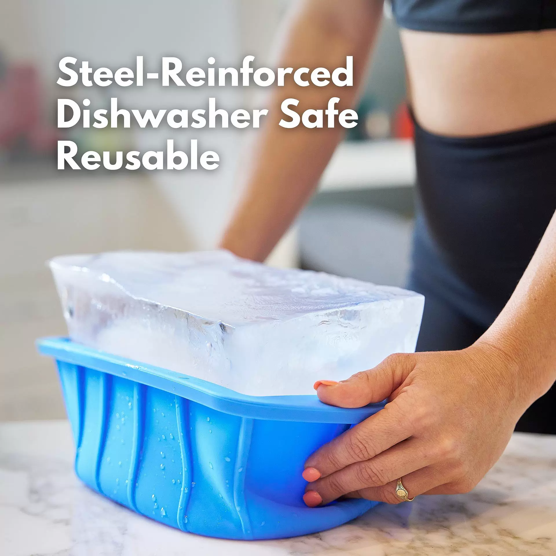 热销新品硅胶冰桶超大硅胶冰块模具大容量硅胶冰冷盆适用于冰浴