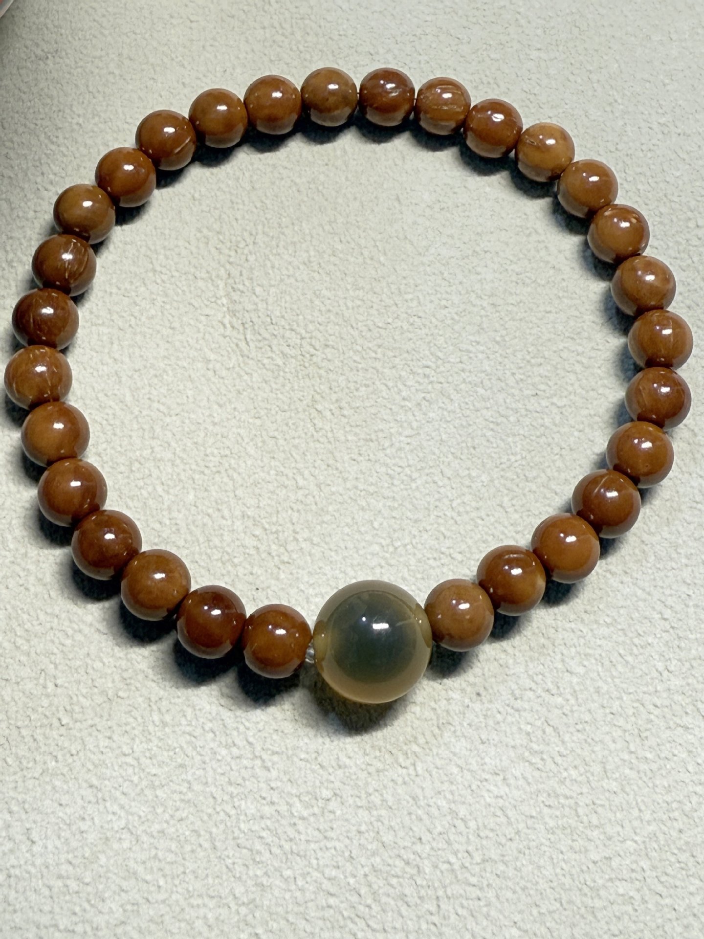 6mm 쿡 슈가 하트 마노 팔찌