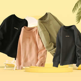 春季新款女童运动服T恤男童春款上衣中大童儿童卫衣童装批发即墨