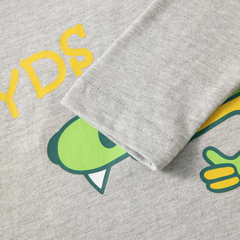 Ropa infantil coreana de dibujos animados dinosaurios bebés algodón cuello redondo niño camiseta de manga larga al por mayor nuevos productos de ropa tridimensional venta al por mayor