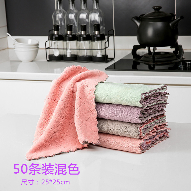 2 색 레이스-산호 양털 25*25cm 혼합 색상 50