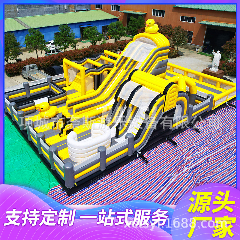 Centro comercial atrio gran deslizante cuadrado puestos inflables parque infantil cama infláble castillo inflables indoor