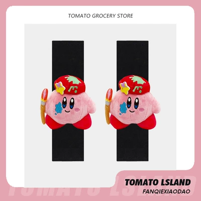 Breathable, Anti-Strangle Protection, Shoulder and | Seat belt shoulder pad - two-plush-shoulder-pads-black-painter-kirby