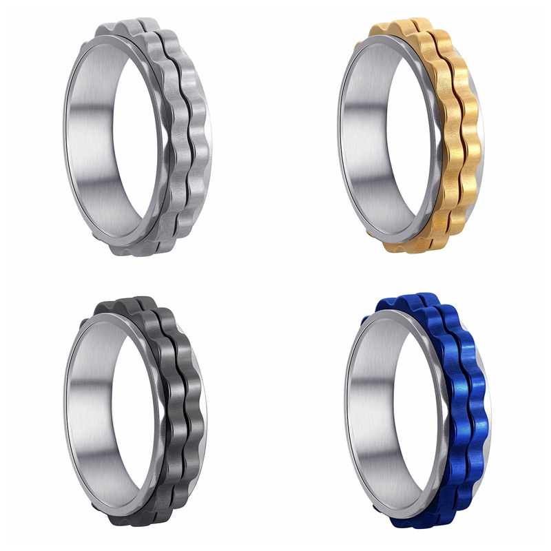 11g Weight Vacuum Plating Gold Plating Process Gold Plated Plating Material Anxiety Ring Classification 7, 8, 9 Ring Size 1 Piece Quantity Daily Occasion 304 Stainless Steel Material Printing Pattern Unisex Gender Plating Design Simple Style Style Wholesale Jewelry Simple Style Printing 304 Stainless Steel Gold Plated Plating Rings 5