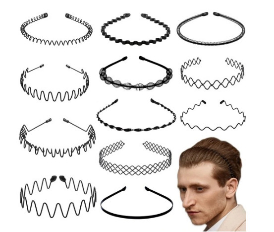 Cross-border exclusiva al por mayor de moda diadema invisible deportes estilo coreano gran espalda diadema onda horquilla cabeza accesorios traje