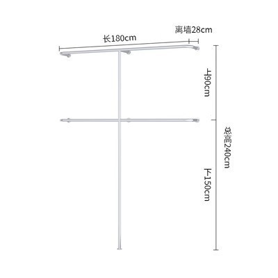 더블 레이어 길이 180*높이 240CM 스테인레스 스틸 브러시드 실버