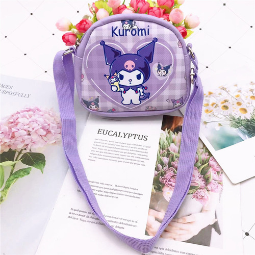 Cartoon children's cross-body shoulder bag Japanese cute Kuromi Pacha dog pudding dog primary school student carry-on storage bag