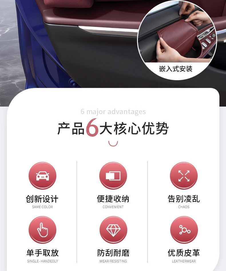 Car door storage box, in-car storage bag, cup holder, phone holder, side storage box, multifunctional drink holder