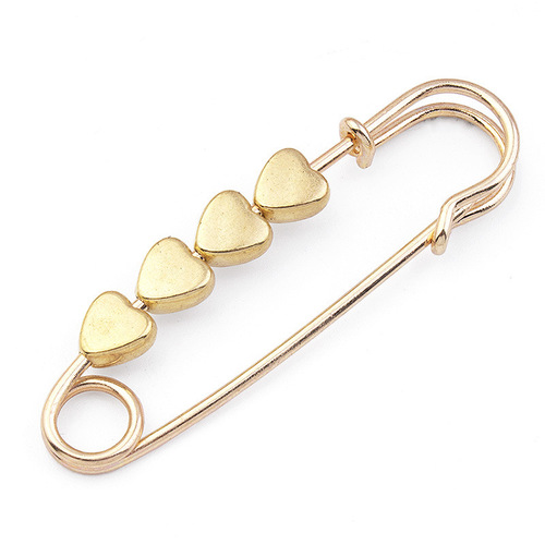 Fashionable metal pins to change the waistline, a small artifact to adjust and fix the collar of sewing-free clothes to prevent exposure, brooch buckle nails