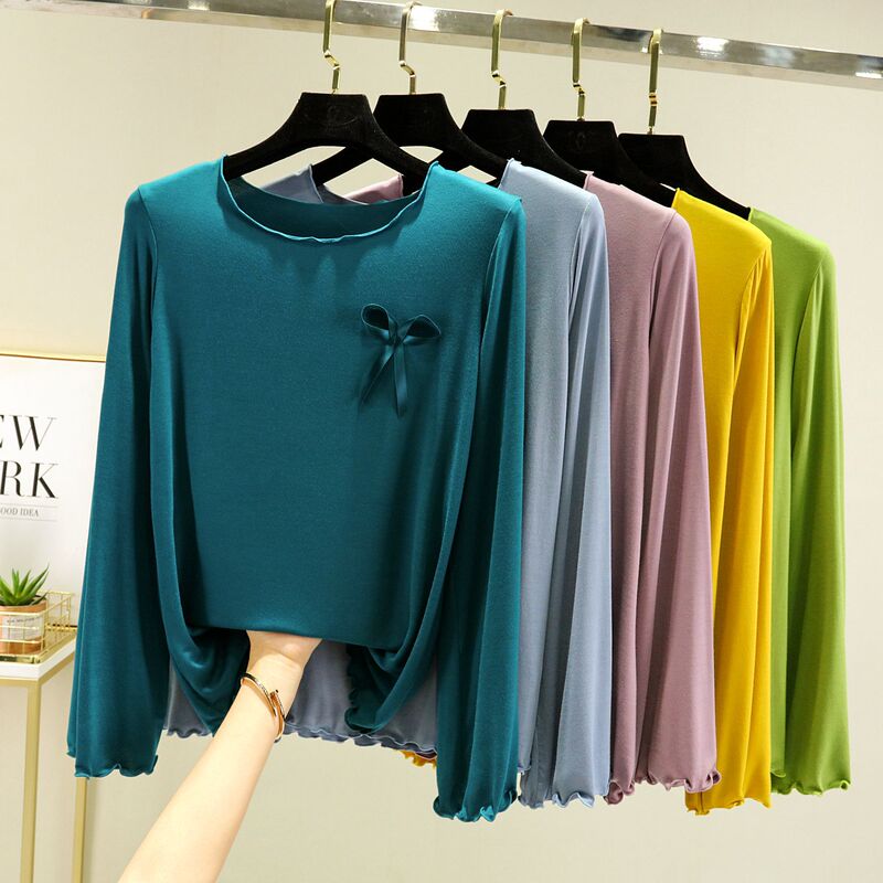 Korean-style Comfortable Modal Horn Long-sleeved Dance Clothes Pajamas Women's Summer Elegant Horn-sleeved Home Suit