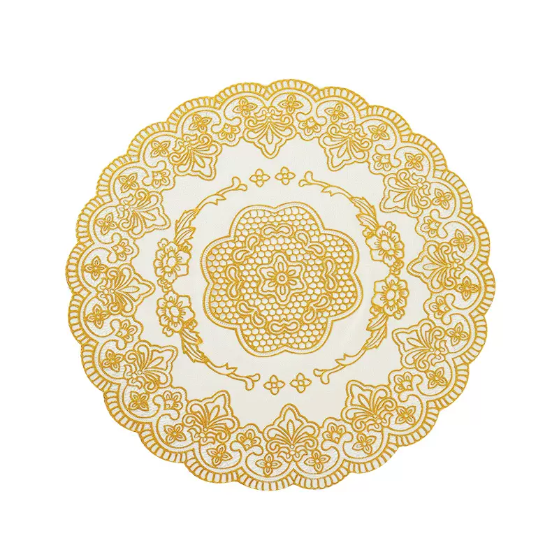 30厘米欧式烫金杯垫PVC西餐垫防烫防水防油防滑餐具垫餐桌保护垫