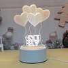 Creative LED decorations for bed, table lamp for bedroom, lights for living room for beloved, 3D, Birthday gift