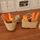 Dollhouse Dollhouse miniature food and play mini bread basket model shooting set props woven basket OB1