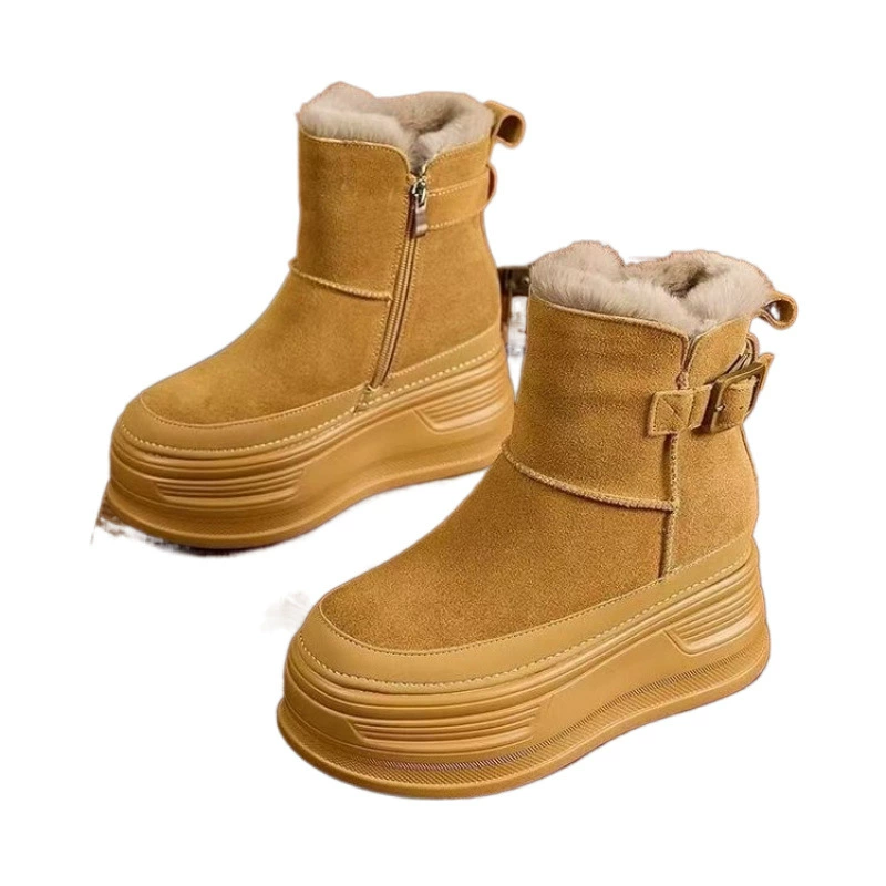 Martens, warm high shoes platform, winter low boots
