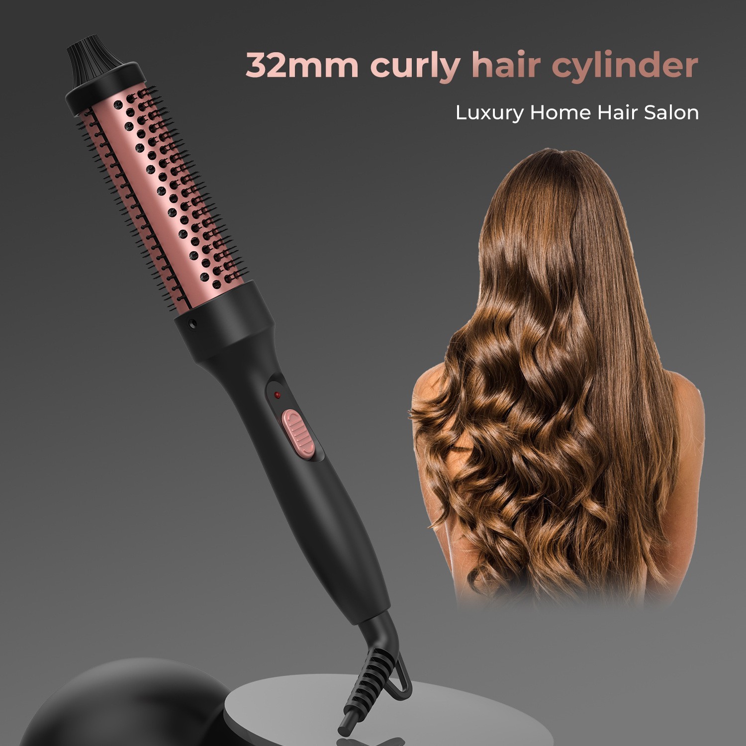 Cross-Border New Curling Comb Overseas Hot-Selling Hair Iron Curling Iron Straight Curling Dual-Use Large Curling Inner Buckle Bangs Curling Iron