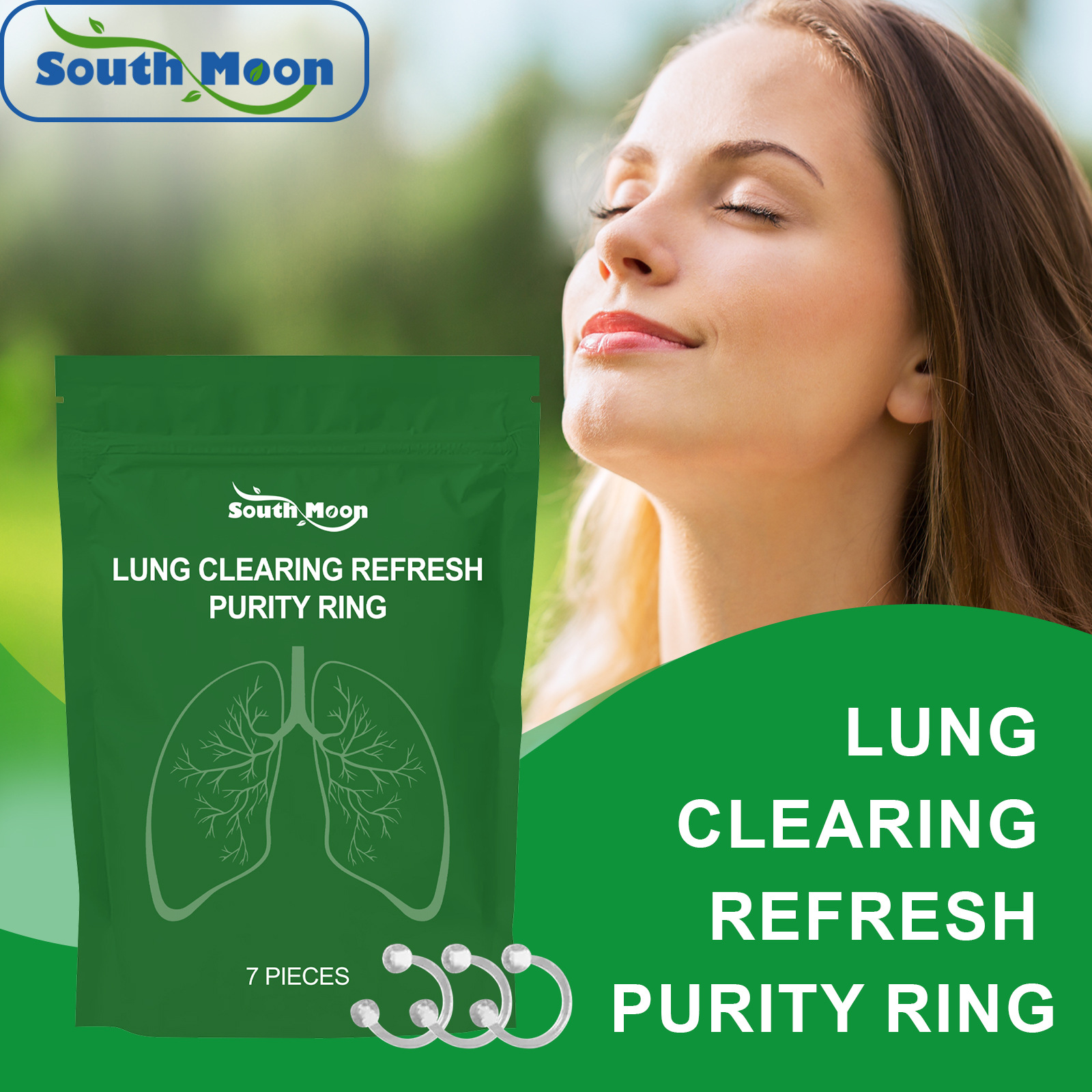 South Moon Gentle Nose Ring Gentle Care Comfortable Breathable Care for the Nasal Cavity Lightweight Fit Nose Ring