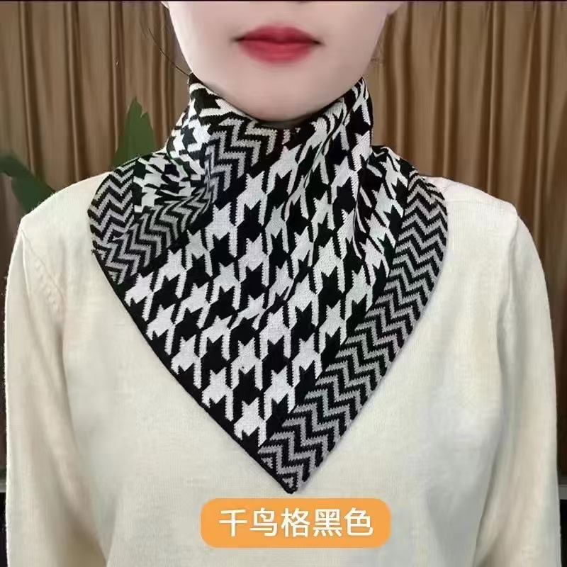 首を囲む新型ファッション2024秋冬の首を保護する韓国版防寒百合首カバー保温気質三角マフラー|undefined