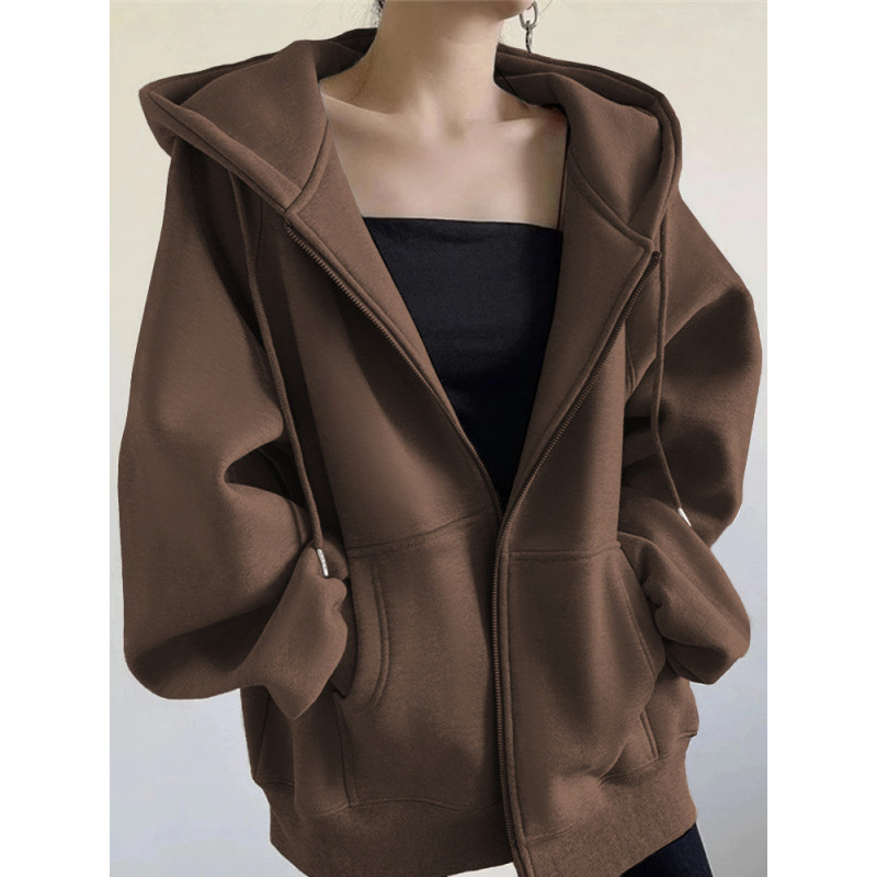 卫衣外套女春秋2025新款秋冬季加绒加厚美式复古棒球服