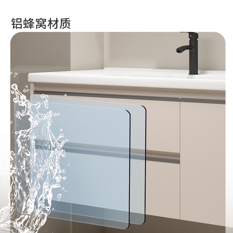 lavabo tipo pared colgante de balcón integrado cajón de almacenamiento de lavabo de lavabo de baño