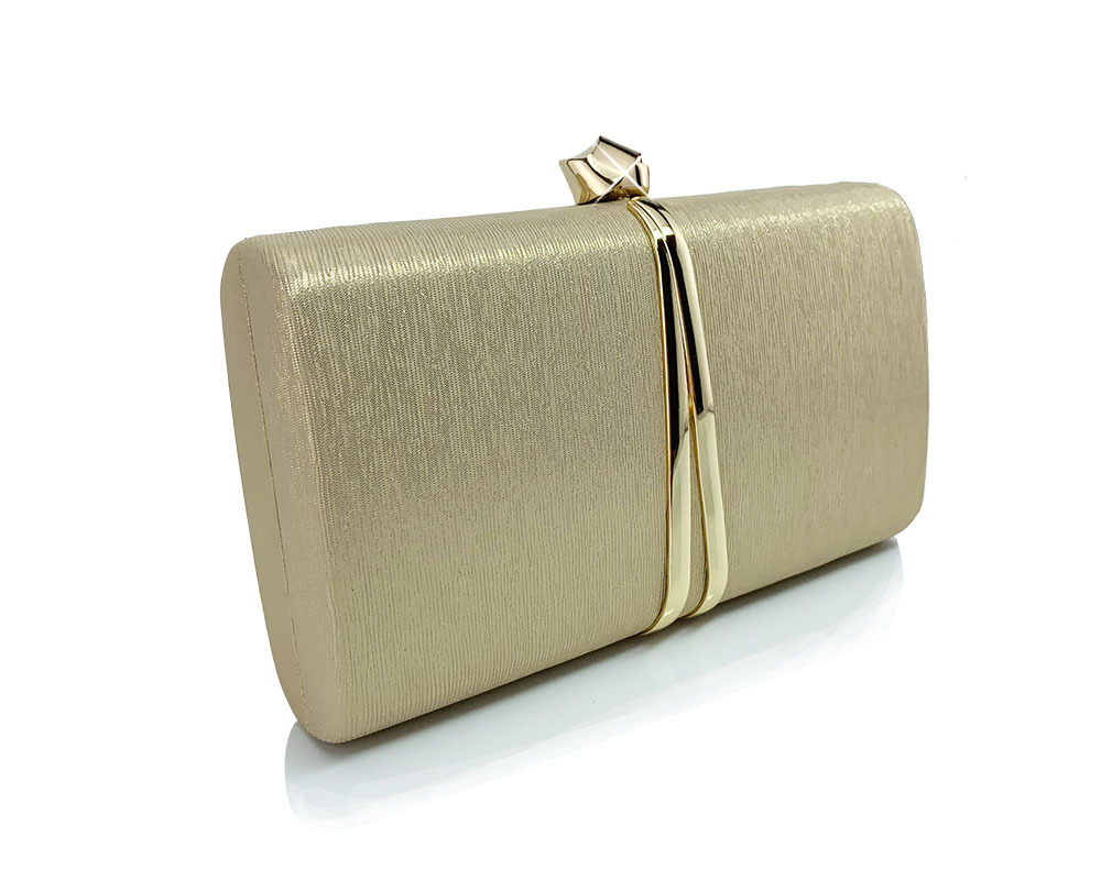 Leather Shimmer Textured Evening Gown Banquet Clutch Crossbody Shoulder Bag For Women - Thumbnail 8